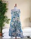 French Retro Floral Suspender Dress Set (Only Dress )  