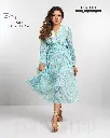 High-End Korean Style Chiffon V-Neck Ruffle Dress