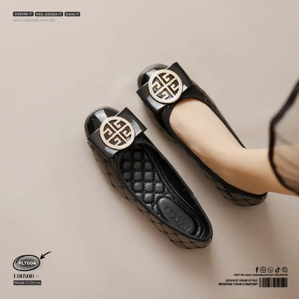 Classic Metal Round Buckle Square Shoes