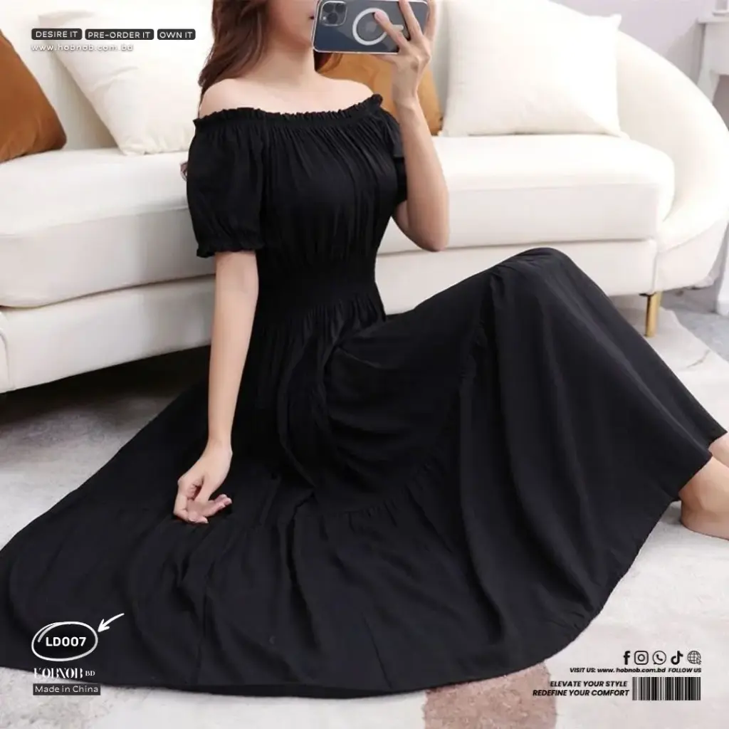 Bohemian Floral One Shoulder Cotton Silk Dress