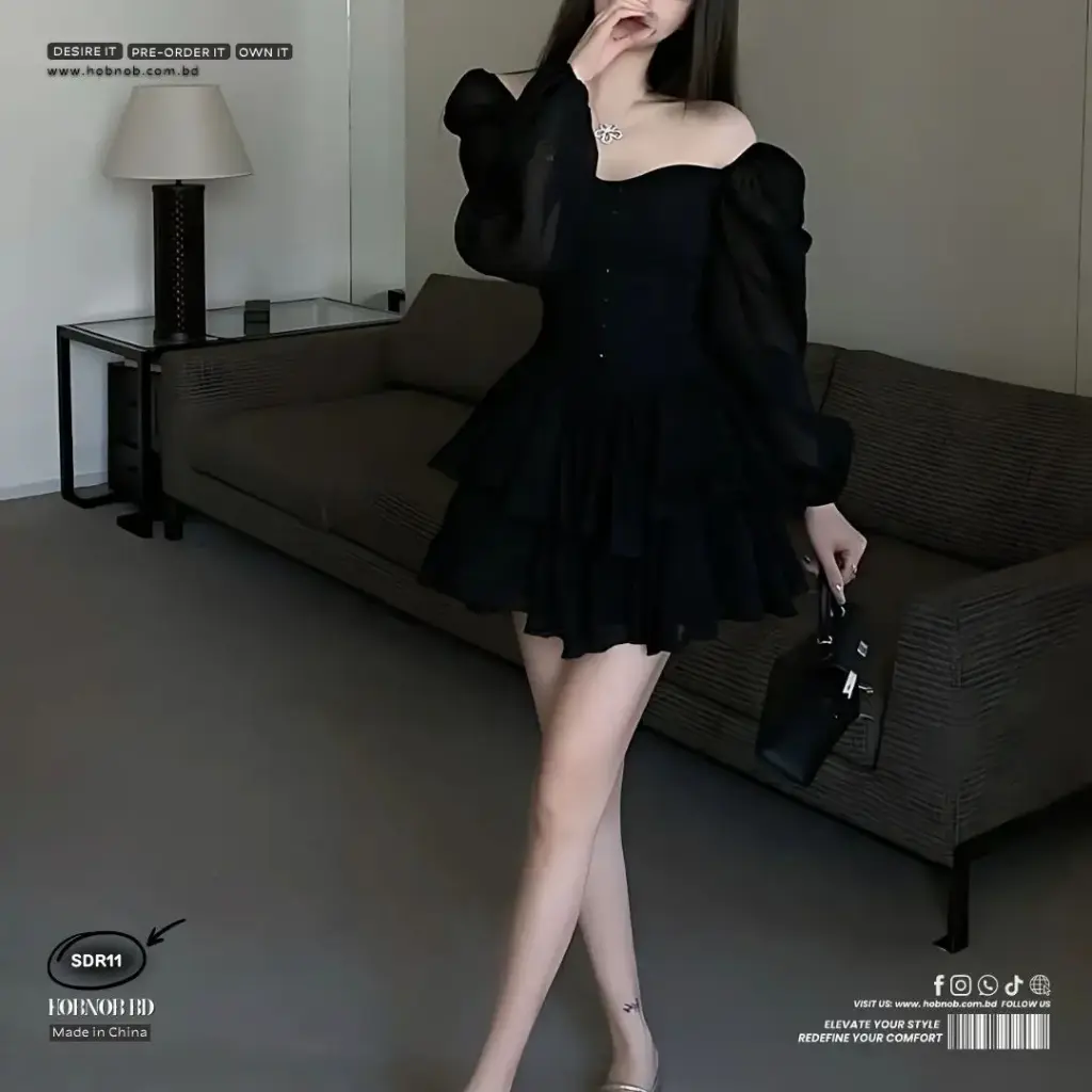  Square Neck Ruffle Plus Size Short Skirt Pure Desire Dress  